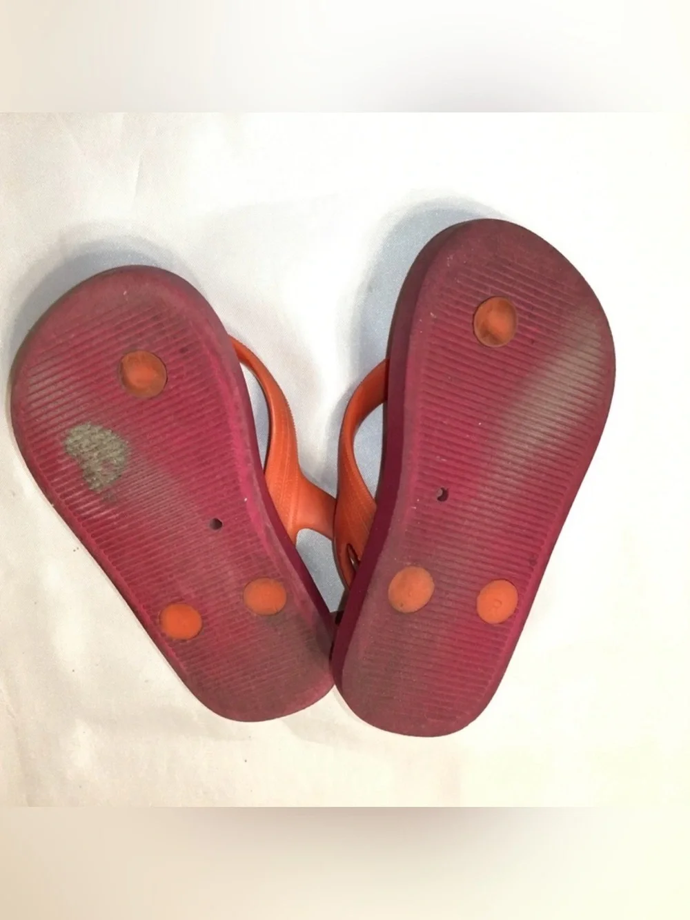 Girls’ Orange & Pink Flip Flop Sandals